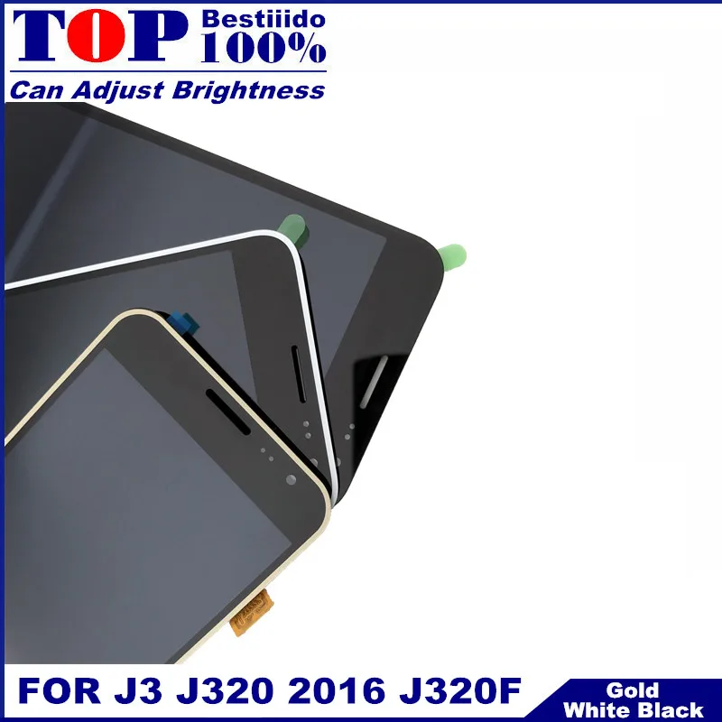 Протестированный с регулируемой яркостью ЖК-дисплей Замена для Samsung Galaxy J3 2016 J320