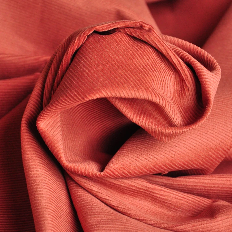 

Brick-red pure cotton corduroy fabric price for 1/2 meter 120cm