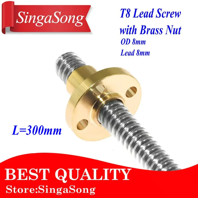 

Smart Electronics 1pcs 3D Printer THSL-600-8D Lead Screw Dia 8MM Thread 8mm Length 600mm with Copper Nut