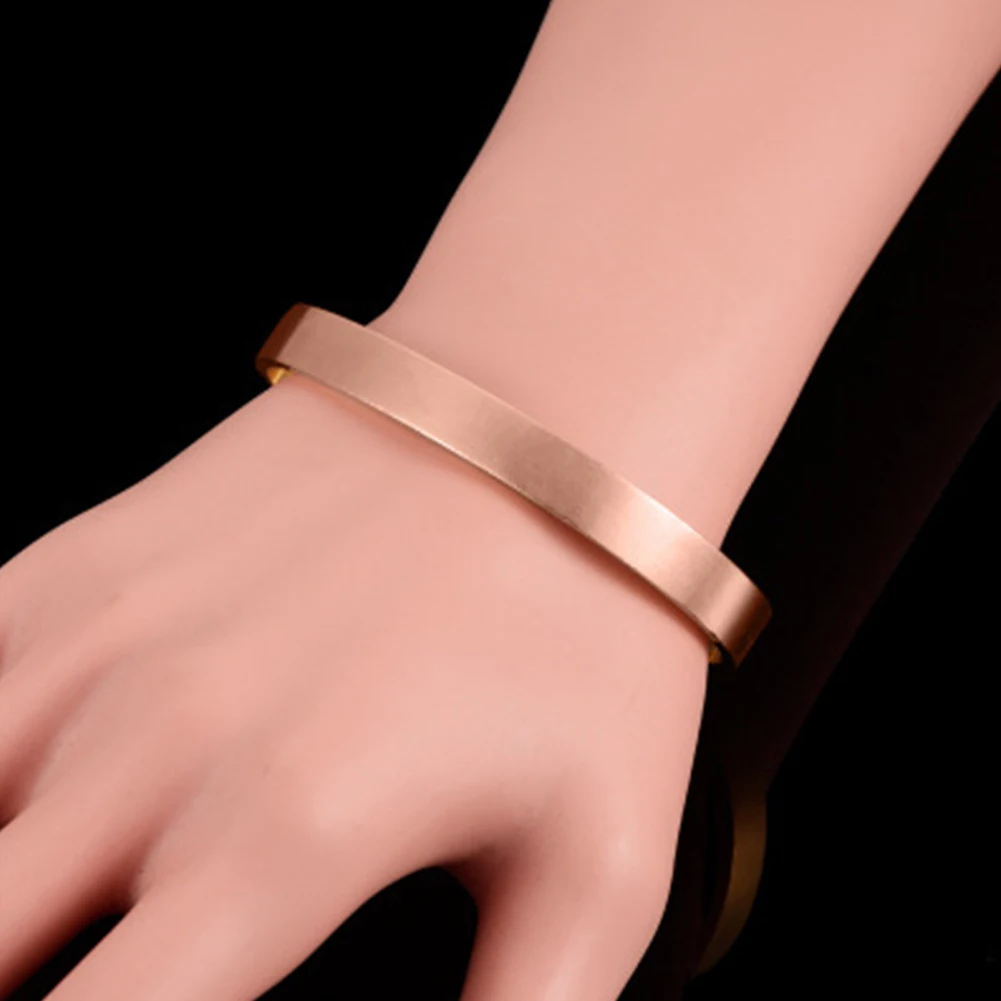 Magnetic plain copper healing bio therapy arthritis pain relief bangle cuff bracelet
