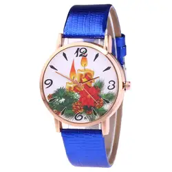 Женские кварцевые наручные часы для девочек, рождественский подарок, Санта-Клаус, Рождественская свеча, Сказочный браслет, платье