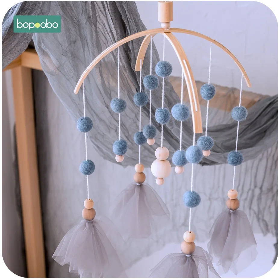 Contas de Madeira do Bebê Sinos de Vento Brinquedos do Bebê para Crianças Chocalhos Móvel Sino Sala Hanging Decor Tenda Decoração Fotografia Adereços Presentes Bed 8 Cheap Móbiles e chocalhos para bebês
