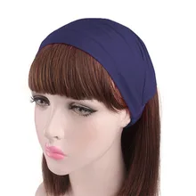 Новинка, тканевая эластичная повязка для йоги, одноцветная широкая лента для волос для женщин, лента для волос при занятиях йогой, спортивная повязка, аксессуары для волос