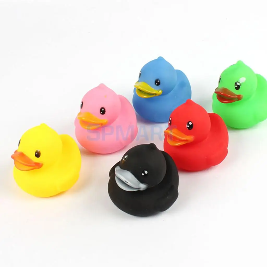 Шт. 6 шт. резиновые утки Sqeeze-sounding игрушка для купания Fun Kids Детская игрушка для ванны утка