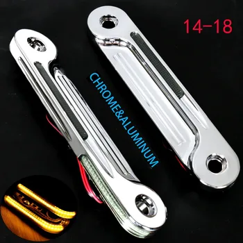 

Chrome Aluminum LED Flush Fork Turn Signal For Harley Touring Street Glide Electra Glide 14-18