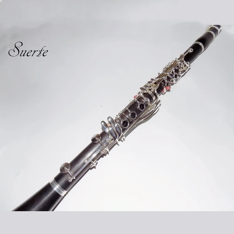 Bb Ebony Clarinet Professional Musical instruments 17 keys Clarinete Italy Pads with ABS Case Gloves Reed