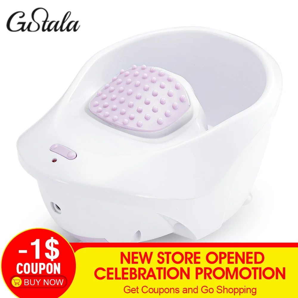 

gustala Electric Nail Massager SPA with Air Bubble Vibrational Massage Bowl Nail Polish Remover Tool