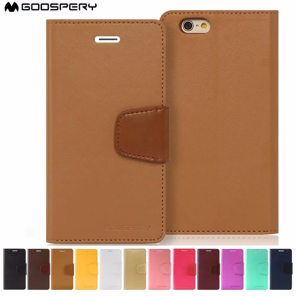 

Original M GOOSPERY Sonata Diary PU Leather Wallet Stand Case Cover For iphone SE 5 5s 6 6s 7 8 Plus X