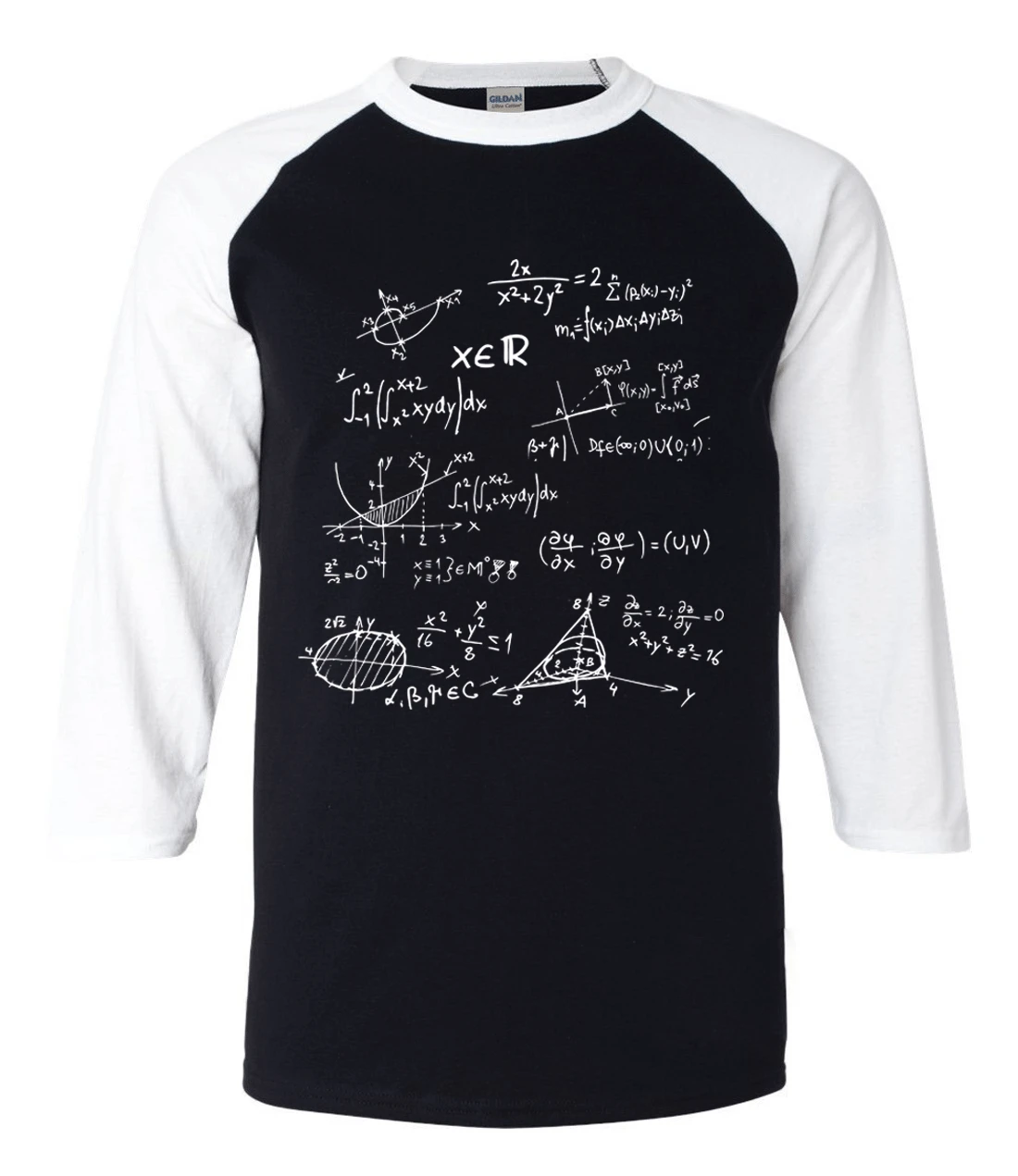 adult Math Formula science t shirt men 2017 new summer three quarter sleeve 100% cotton raglan t-shirt Camiseta Masculino S-2XL | Мужская