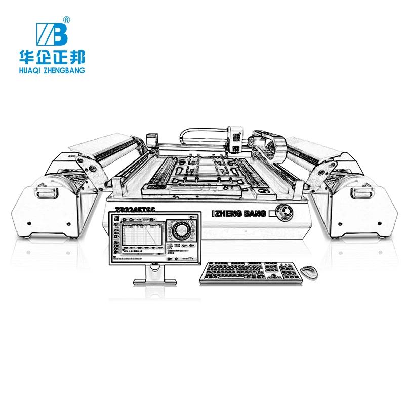 54 Feeder Location Zb3245tss Smt Pick And Place Machine For Small
