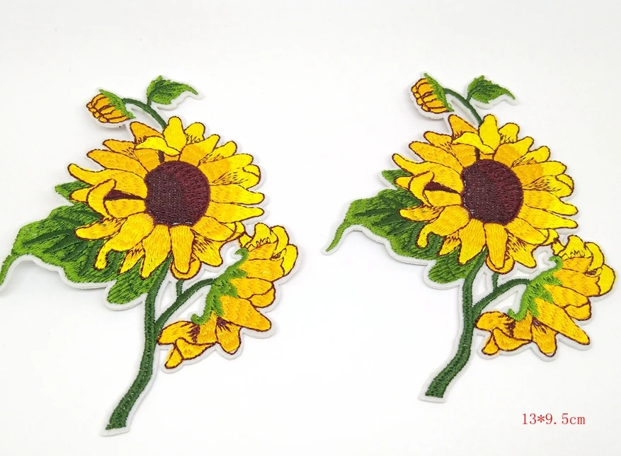Buy Sunflower 2PCS Embroidery Iron On transfers