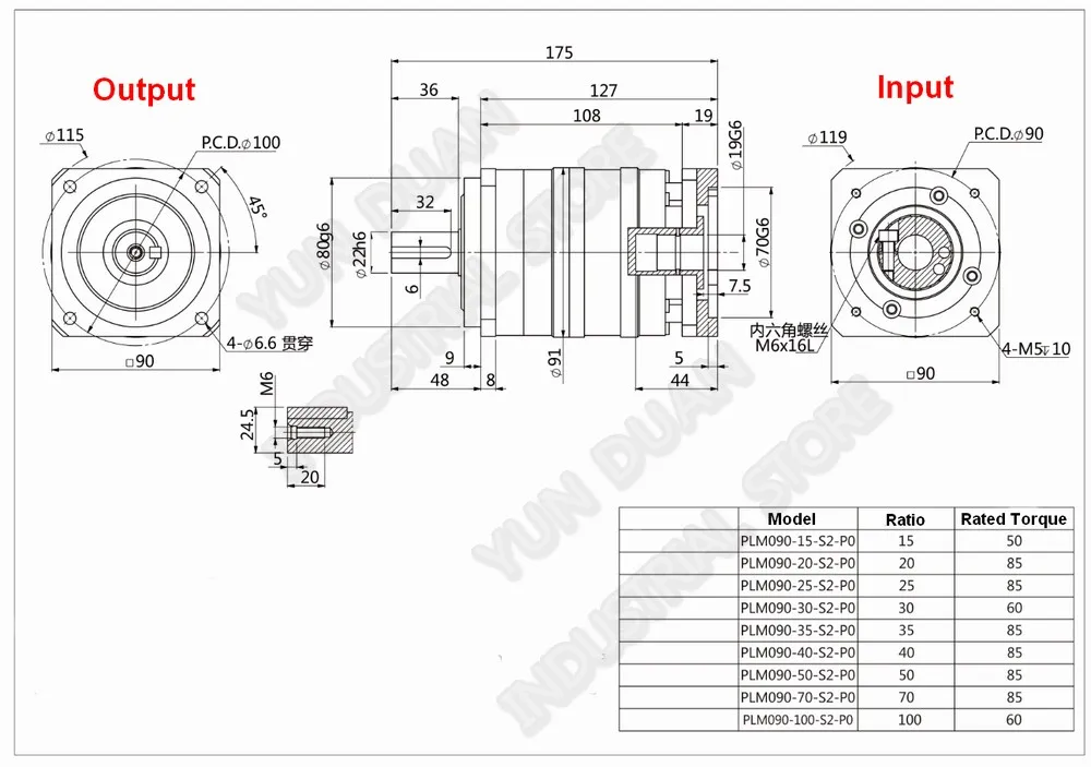 15:1 косозубые отношение планетарной 15 редуктор 19 мм для NEMA34 90 мм 750 W 1KW AC серводвигатель робот