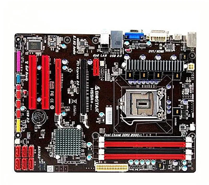 Оригинальная материнская плата Biostar H55A+ LGA 1156 DDR3 интегрированная поддержка I3 I5 I7 16G h55 настольная материнская плата