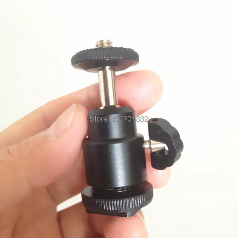 Mini ballhead with hot shoe mount tripod ball head Q21.5 loading weight 1kgs (3)