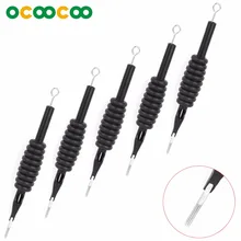 5 шт) интегрированная упаковка одноразовая игла+ ручка трубки 7M1-серебро+ черный(5 шт