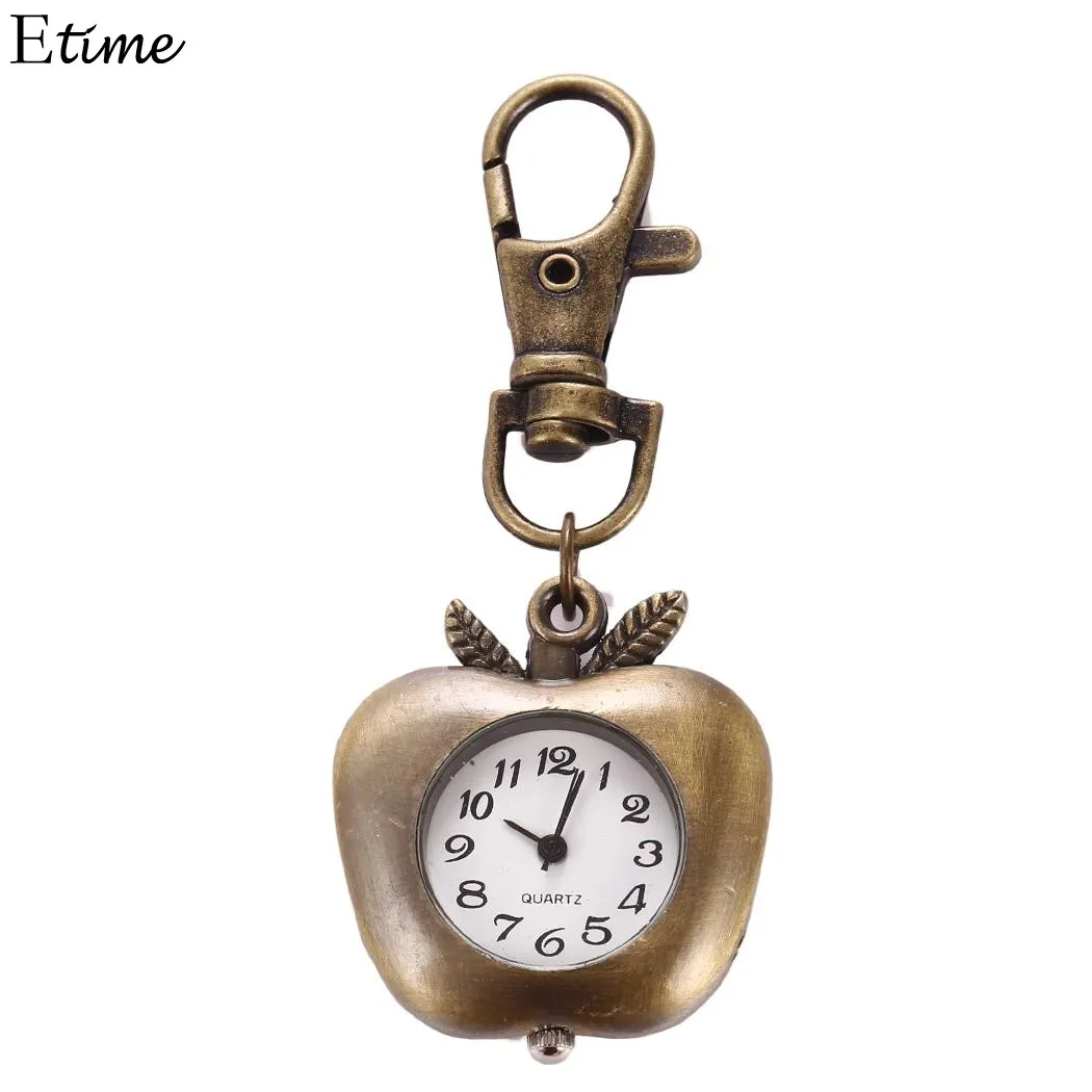 Pocket Watches Vintage Style Nurse Watch Retro Apple Shape Pocket Watch