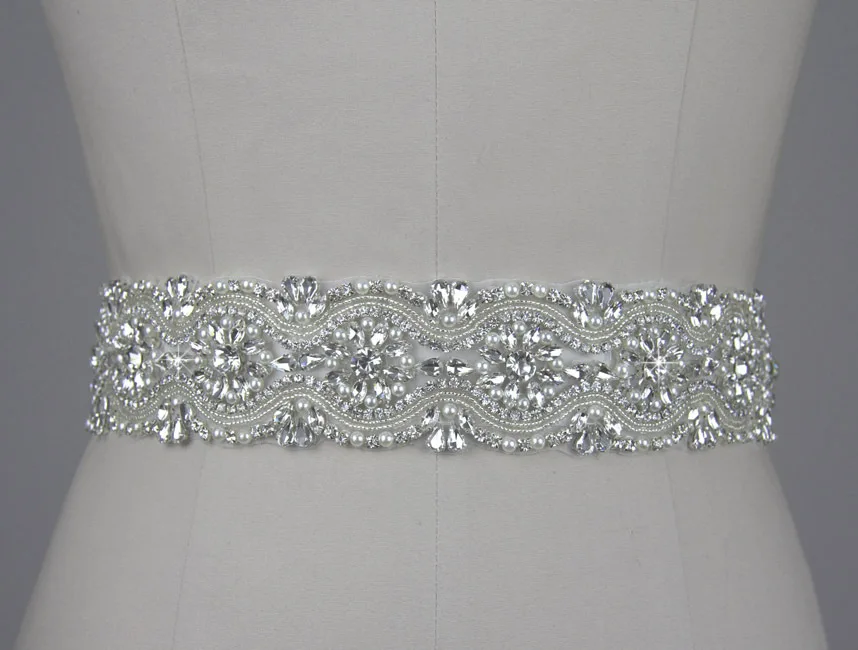 Pearl Wedding Dress Sash
