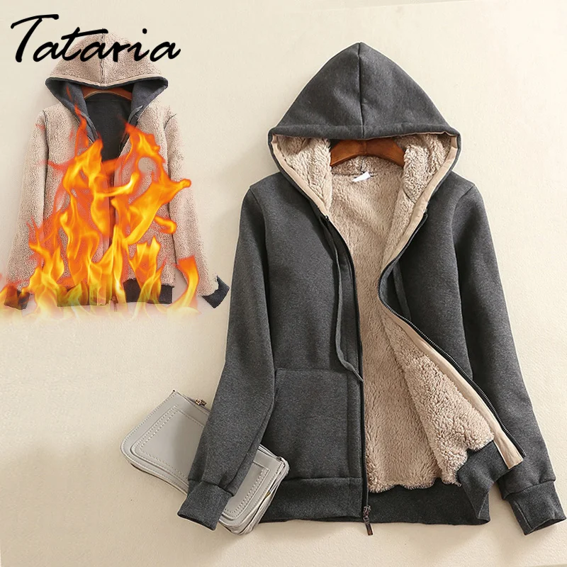 

Womens Cashmere Winter Warm Coats Basic Jacket Fashion 2019Thick Parka Velvet Women Warm Hooded Coat Women Jacket Winter