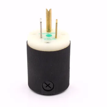 

2pcs HBL8215C US male Brass AC Power Plug Hospital Grade HIFI