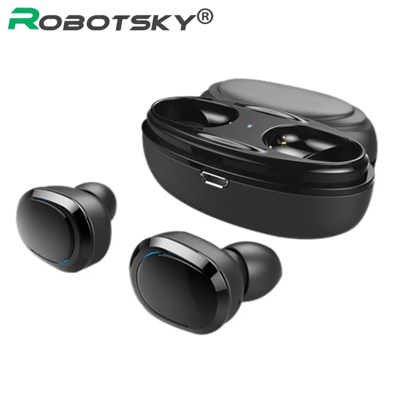 

TWS Bluetooth Earphone Mini Double Wireless Earbuds Bluetooth V4.1 Headphone Cordless Headset with Charging Box