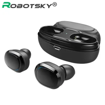 

TWS Bluetooth Earphone Mini Double Wireless Earbuds Bluetooth V4.1 Headphone Cordless Headset with Charging Box
