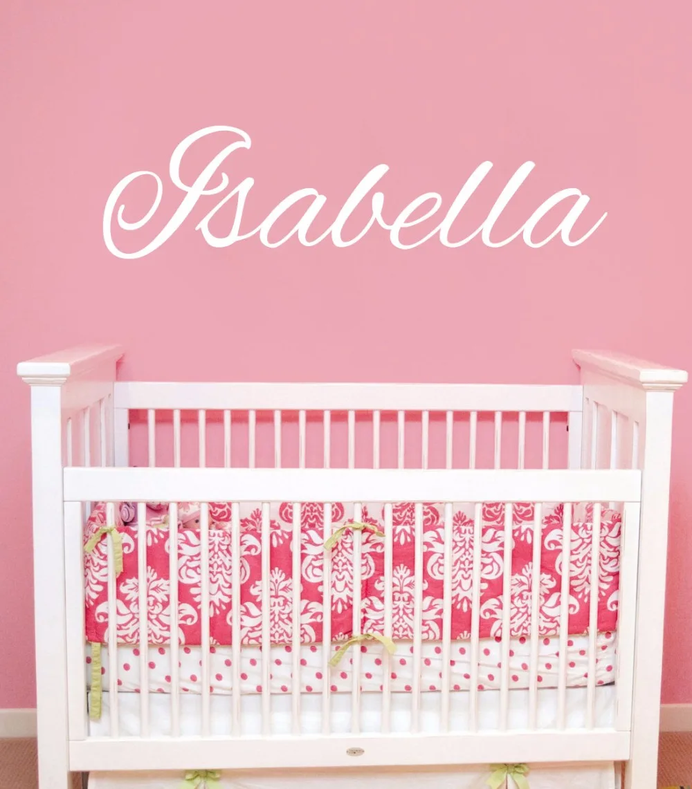 Custom Name Decals Girls Personalized Name Wall Sticker Baby Nursery 