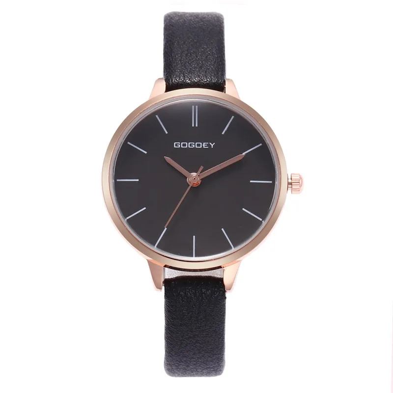 Модные женские кварцевые часы Reloj Mujer Relojes тонкий кожаный ремешок наручные