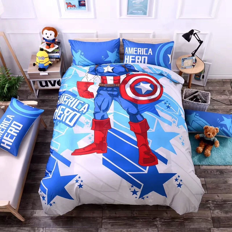 Captain America duvet cover set twin queen size bedding set,cotton