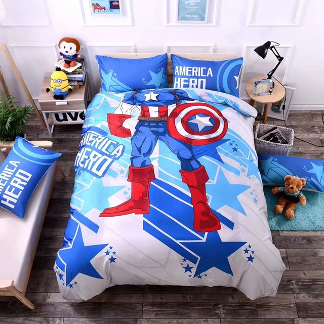captain america duvet cover set twin queen size bedding set cotton captain america sheets full