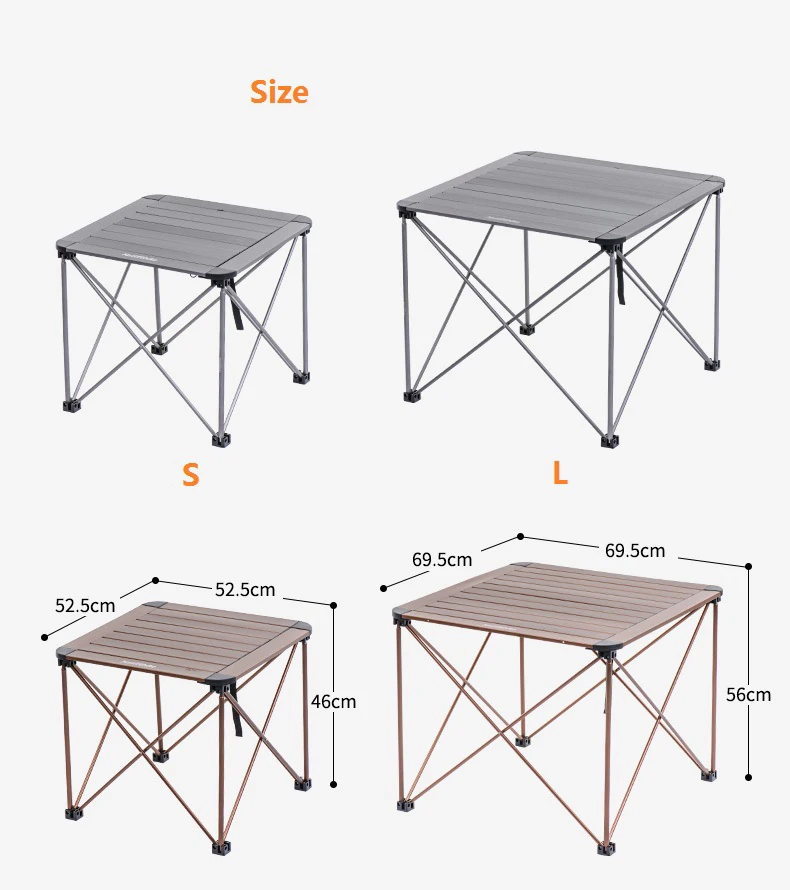 Портативный уличный походный раскладной стол из алюминиевого сплава NatureHike для чая