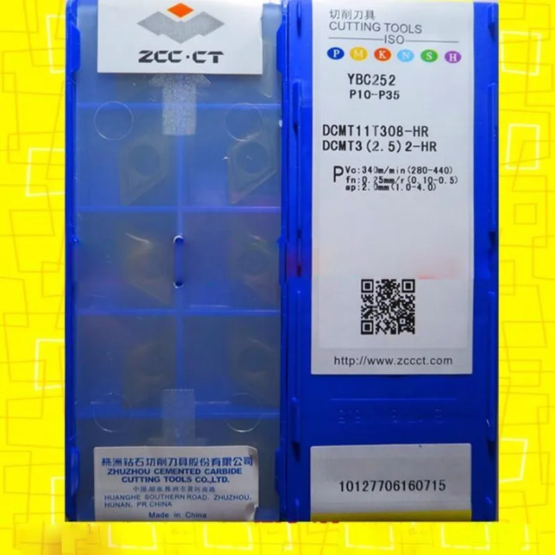 2.5 2-HR New carbide inserts 10pcs ZCC.CT DCMT11T308-HR YBC251 DCMT3