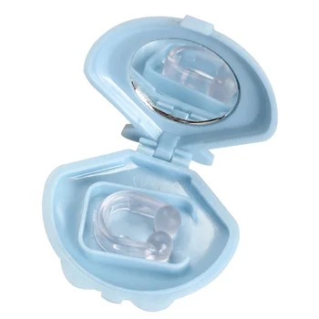 

Silicone Anti Snoring Sleep Aids Stop Snore Nose Vents Snore Reducing Relief Device Snoring Nose Clip with Case SDFA88