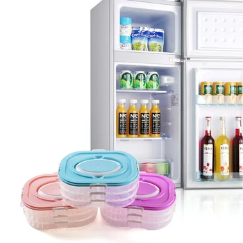 

Creative Plastic Storage Box Container Multi-Layer Portable Refrigerator Organizer Home Kitchen Food Transparents Storage Boxes