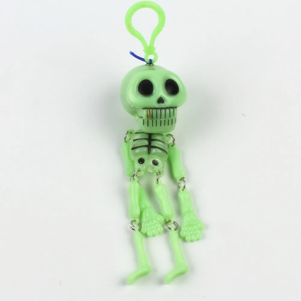 

1PC Novelty Glow In The Dark Moving Skeleton chain Halloween Party Decor Carnival Evil Human Skeleton Toys Skeleton Toy