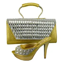 Italienische Schuhe Mit Passender Tasche Qualität Für Hochzeit Frauen Sandale Mode Afrikanische Schuhe Und Tasche Set Entsprechen 1308-34