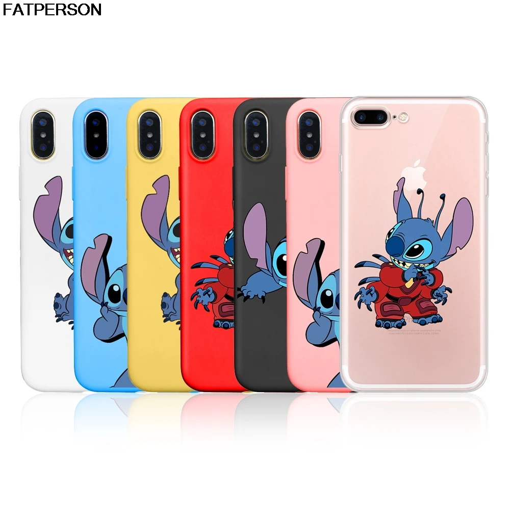 لطيف جراب هاتف ل iphone 8 7 6 6 ثانية زائد 5 ثانية SE غرزة الكرتون متعدد الملونة غطاء هاتف بولي يوريثان حراري ناعم ل iphone X XS XSMAX XR حالة