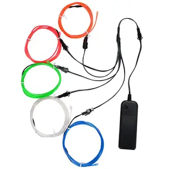 

EL Wire Bright Colorful Neon Light Flexible Portable Party Light Electroluminescent Wire for Halloween Christmas Party