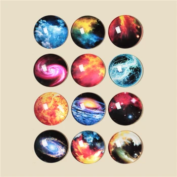 

10-30pcs 10mm-30mm Round Universe Galaxy Galaxy Sky Handmade Photo Glass Cabochons Base Setting Jewelry Charms Accessory No.1004