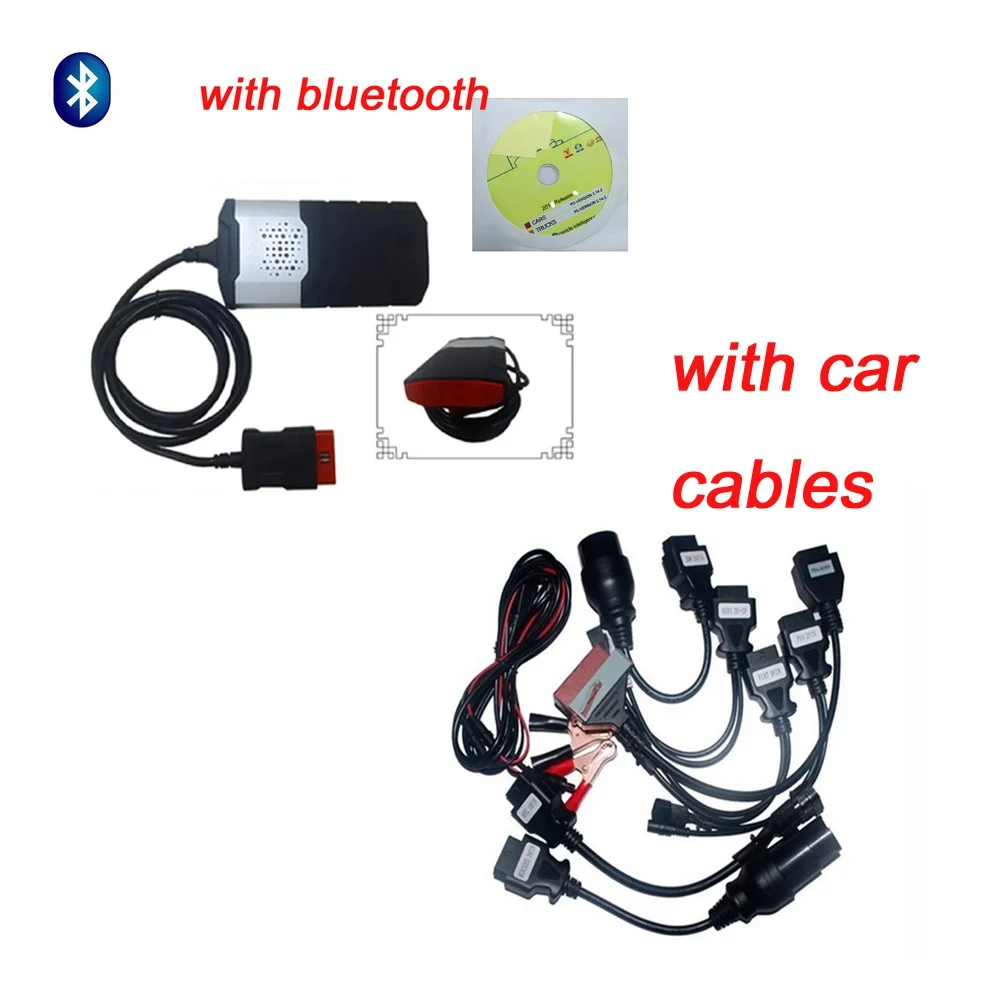 Obd obd2 obdii scan vd ds150e cdp,3 keygen программное обеспечение Автомобильный грузовик диагностический инструмент для delphis wow tcs cdp pro bluetooth и usb - Цвет: bluetooth with cable