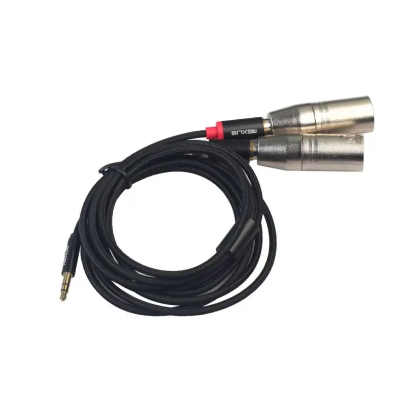 3 5mm Stereo Jack to 2RCA Audio Splitter Cable Adapter Converter for Micphone Amplifiers Headphone 1 8 m