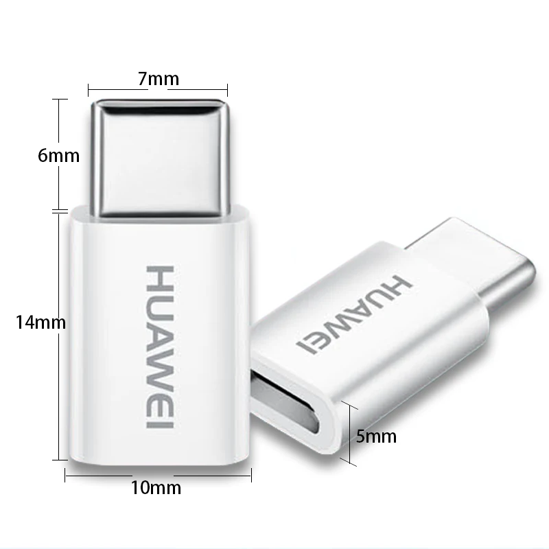 Преобразователь Huawei Micro USB в Type C оригинальный адаптер Mate 9 10 P20 Pro P10 Plus Honor note 8 V10 P9