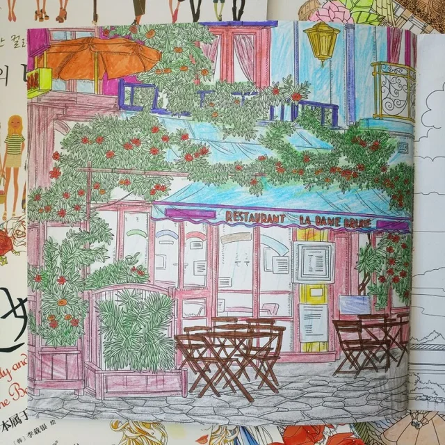 Fashion Time Journey Coloring Book For Children Adult Relieve Stress Kill Graffiti Painting Drawing 48 Pages