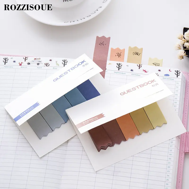 

HOT DIY Gradient Color Memo Pads Office Novelty Sticky Notes Planner Stickers Page Index Post Office School Supplies Stationery