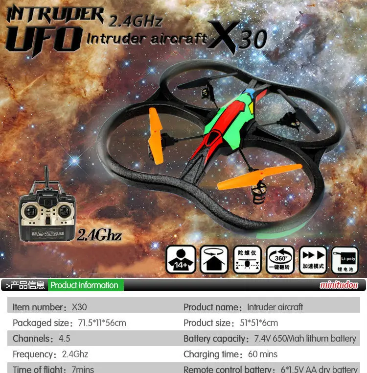 

New arrival large scale RC Drone Quadcopter Headless 2.4G 4-Axis Real Time RC Helicopter Quad copter Toys birthday gift