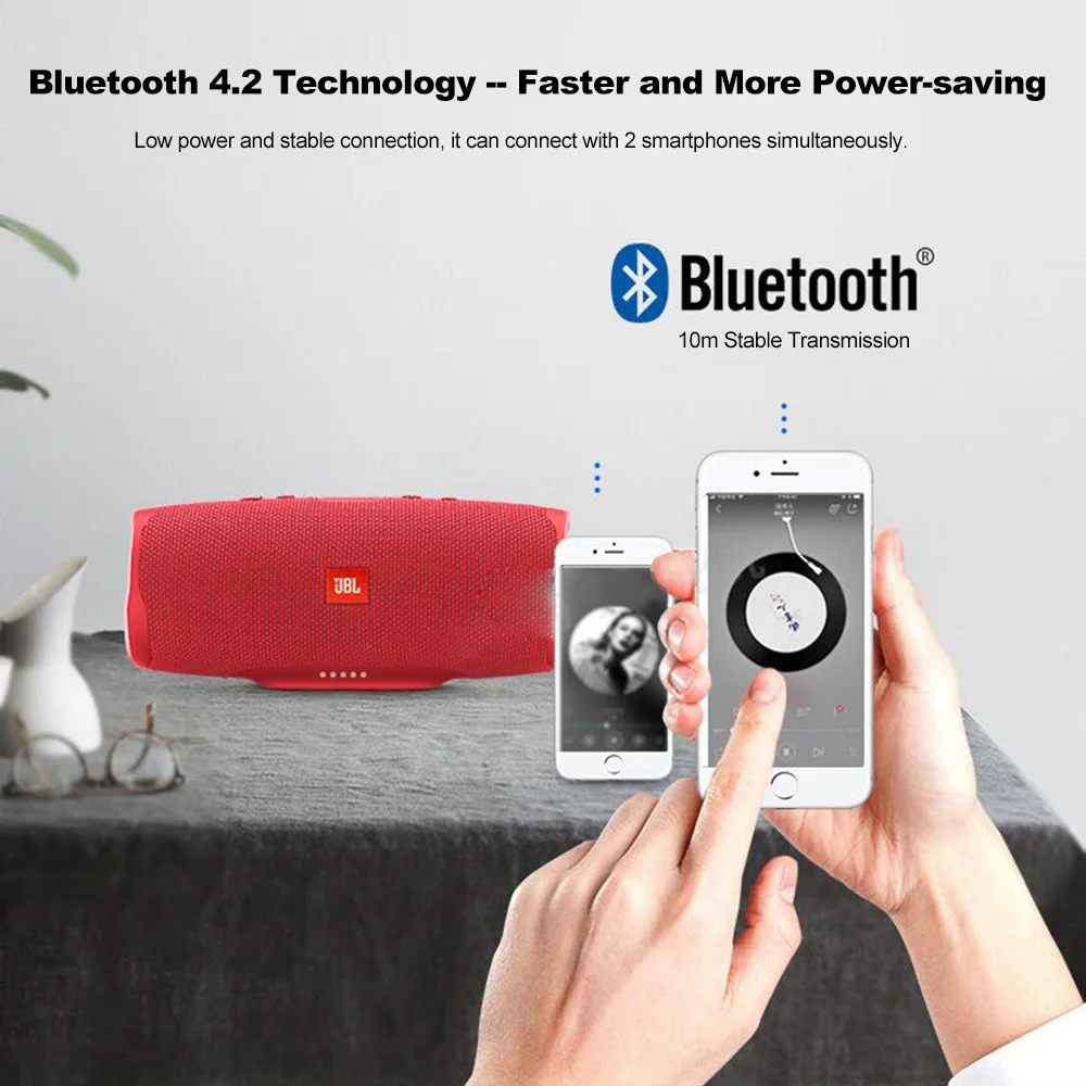 JBL Charge 4 Портативный беспроводной Bluetooth 4,2 потоковый мини-динамик IPX7 водонепроницаемый сабвуфер 30 Вт стерео бас-плеер