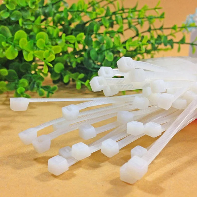 100PCS Self Locking Nylon Cable Ties Zip Wrap Bucklesin Buckles