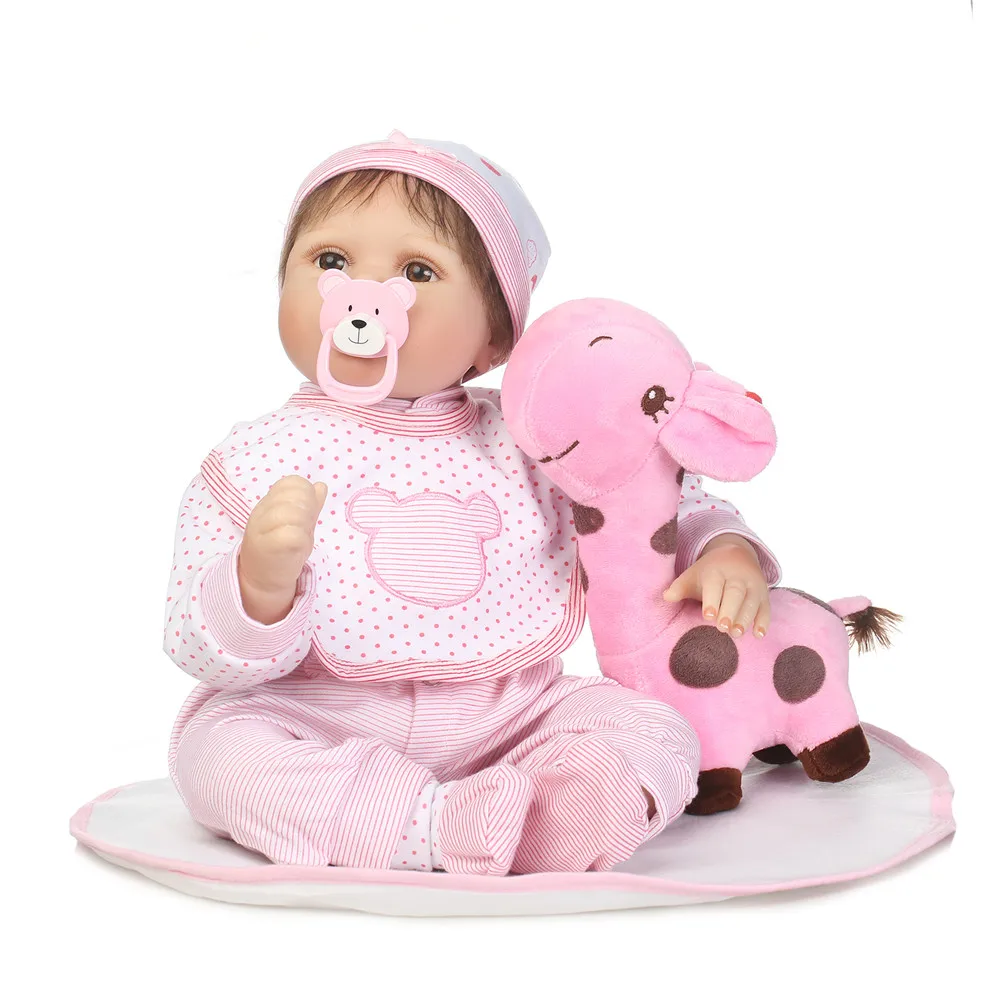 

55cm Silicone Reborn Baby Doll Toys Simulation fashion newborn 22inch adorable High-end Christmas Brithday New Year Gift