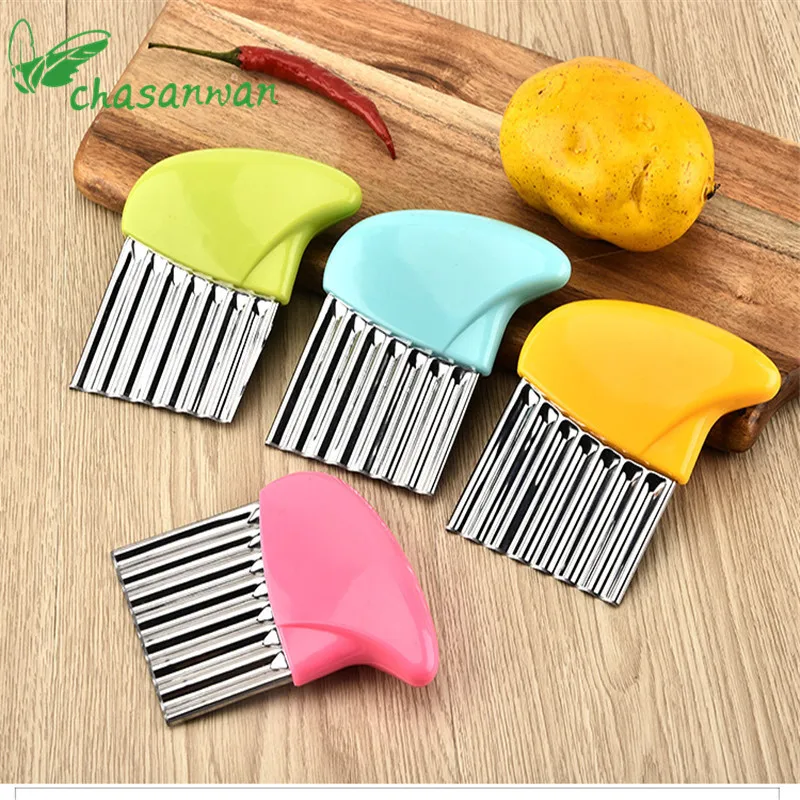 

1 Pcs Kitchen Accessories Onion Potato Slices Wrinkled French Fries Corrugated Cutting Chopped Potato Slicer Kitchen Gadgets.Q