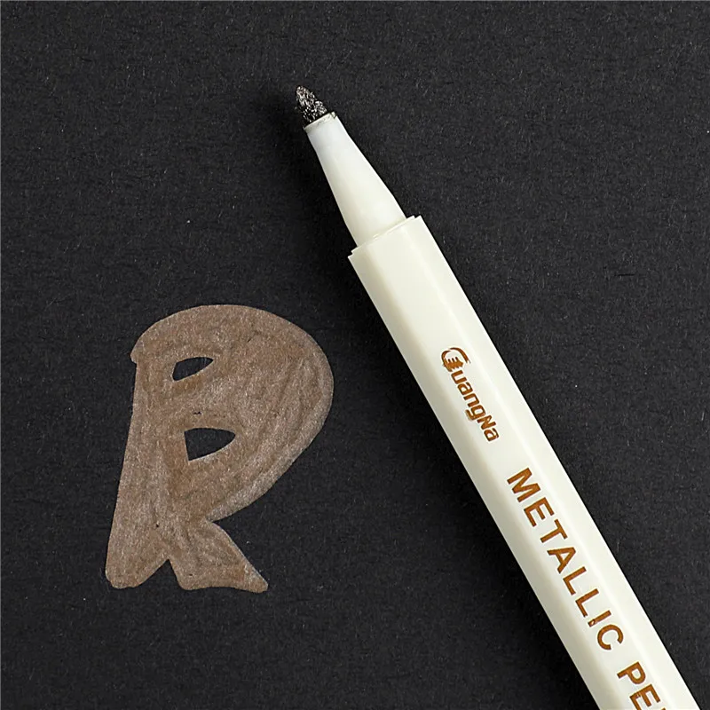 20 цветов металлическая Микрон ручка детальная маркировка металлический маркер для альбома черная бумага для рисования школьные товары для рукоделия белая краска ручка - Цвет: Dark brown