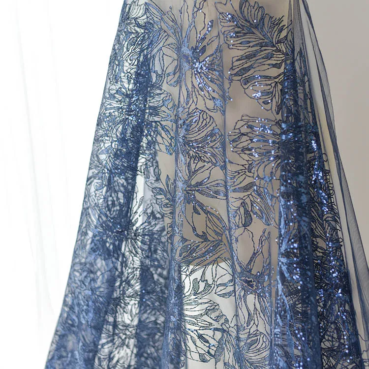 flowers embroidery lace fabrics for wedding dress 1
